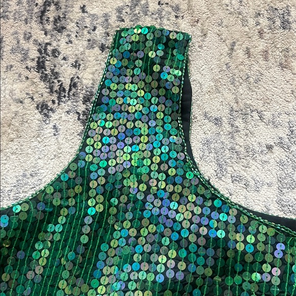 Vintage Sequin silk top - Picture 2 of 4
